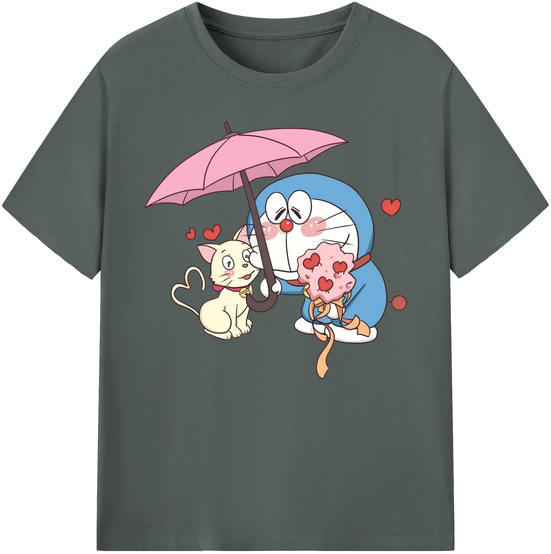 （画像用） ドラえもん Doraemon 綿100％ メンズ半袖Tシャツ｜肌触りやわらか＆通気性